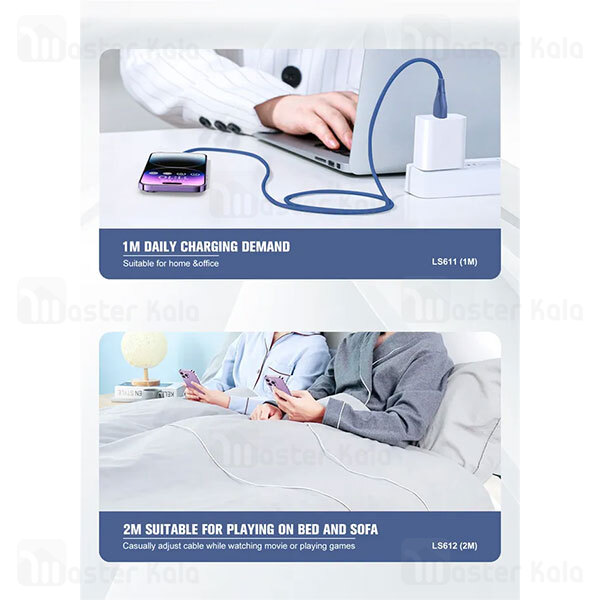 کابل Type C الدینیو LDNIO LS611 به طول 1 متر توان 25 وات